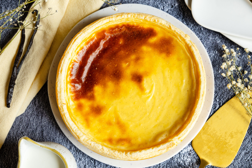 Flan pâtissier: Puddingkuchen aus Frankreich top down