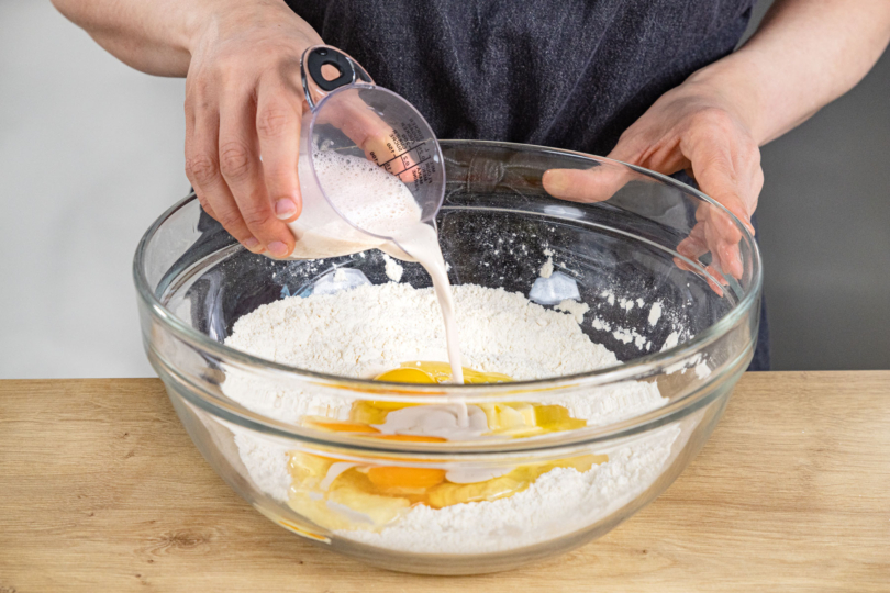 Hefewasser dazugeben