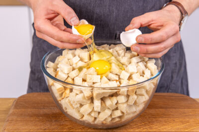 Eier dazugeben