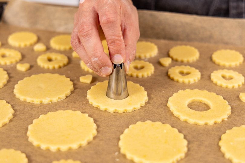 Plätzchen mittig ausstechen