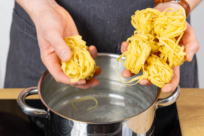 Tagliatelle al dente kochen