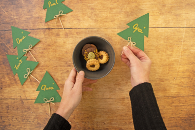 Plätzchen und Namenskarten