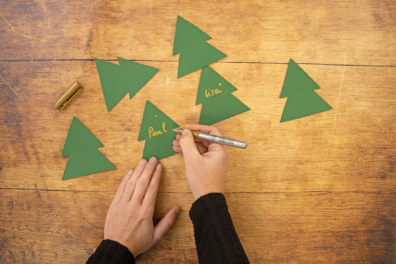 Namenskarten beschriften