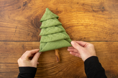 Tischdekoration aus Servietten