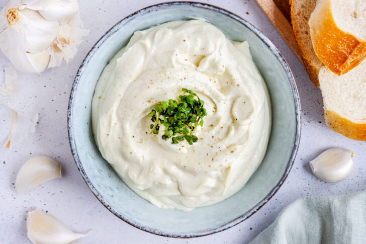 vegane Aioli ohne Sojamilch top down
