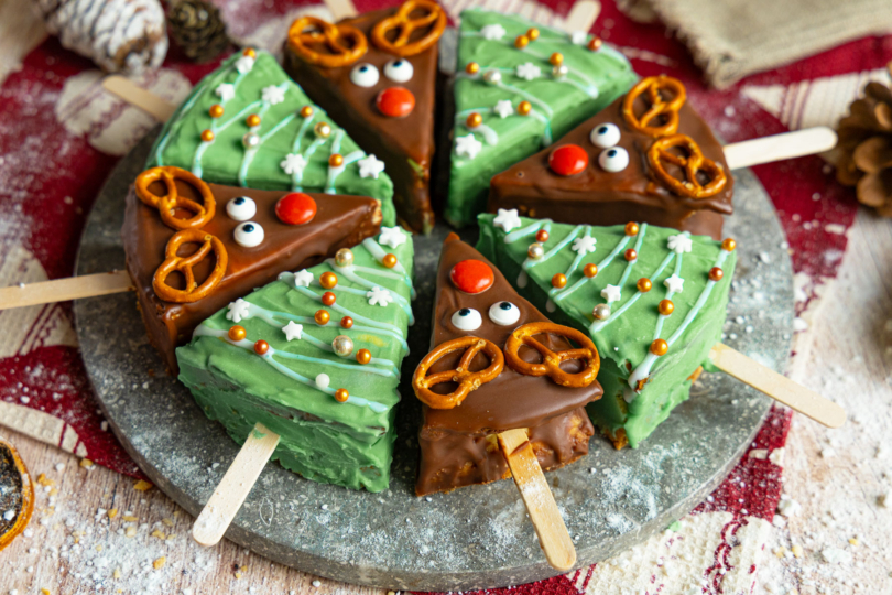 Weihnachtliche Cheesecake-Sticks