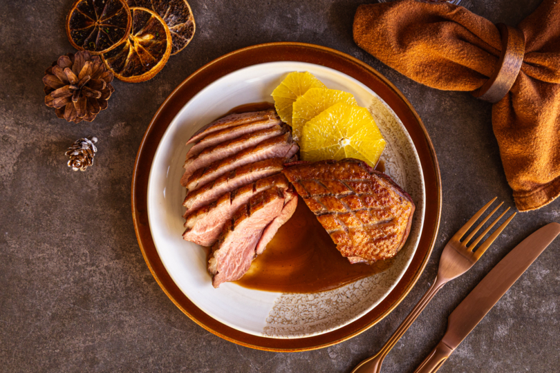 Zarte Entenbrust aus dem Backofen mit Niedrigtemperatur