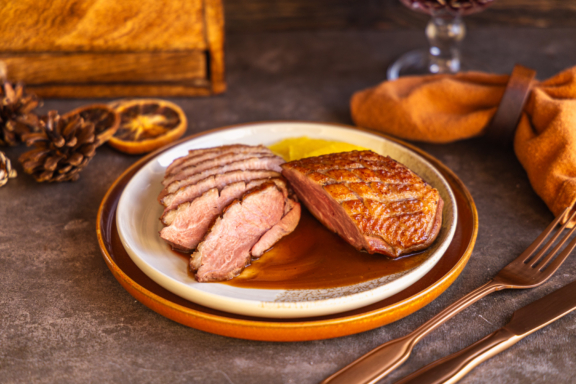 Zarte Entenbrust aus dem Backofen mit Niedrigtemperatur