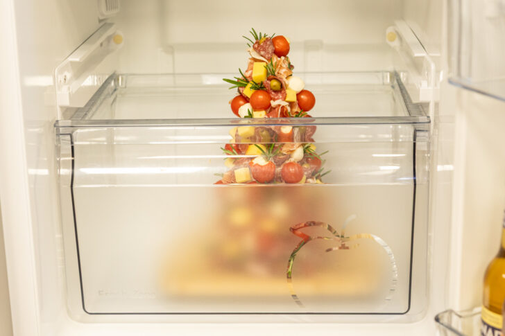 Antipasti Tannenbaum im Kühlschrank lagern