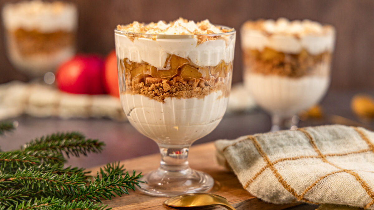 Apfel Spekulatius Dessert im Glas – lecker & cremig