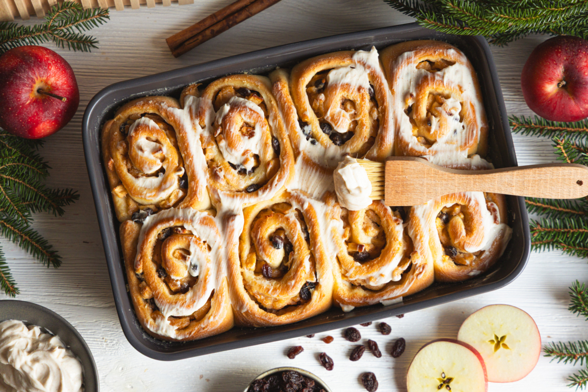 Bratapfel-Zimtschnecken