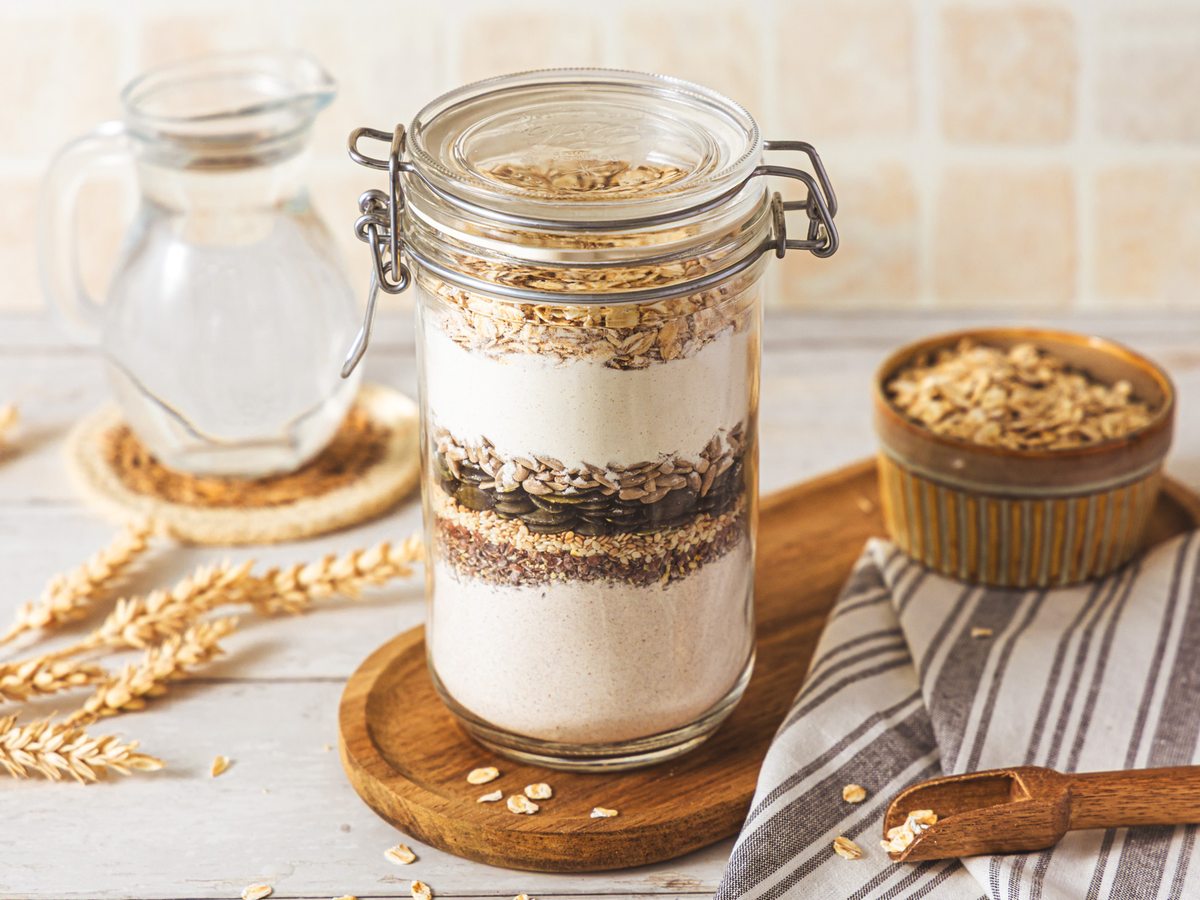 Brotbackmischung im Glas selber machen