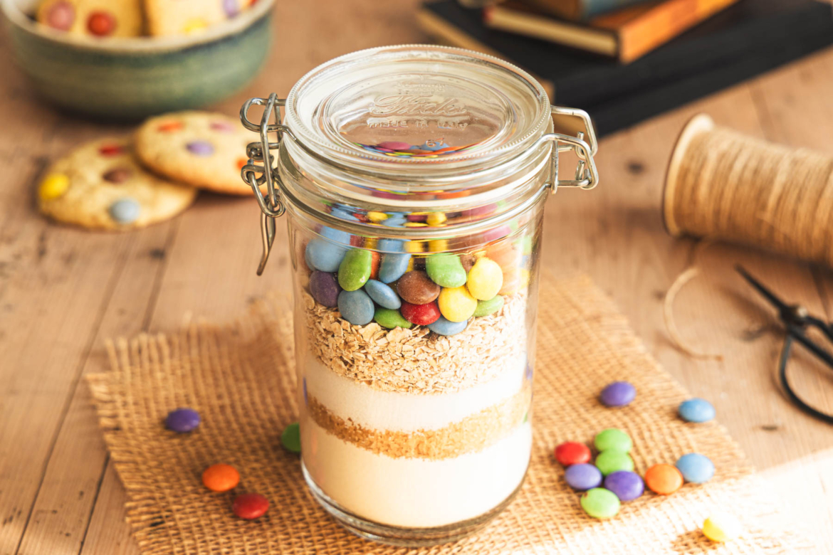 Cookies Backmischung im Glas selber machen