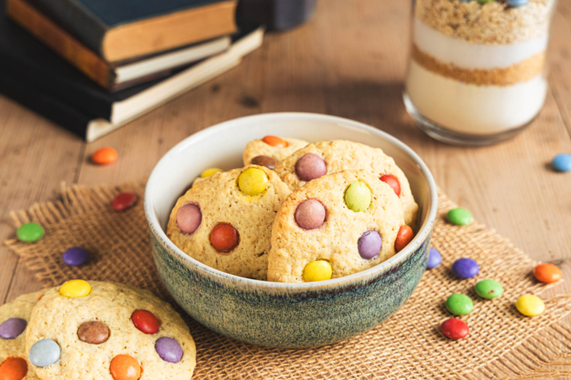 Cookies aus Backmischung im Glas gebacken