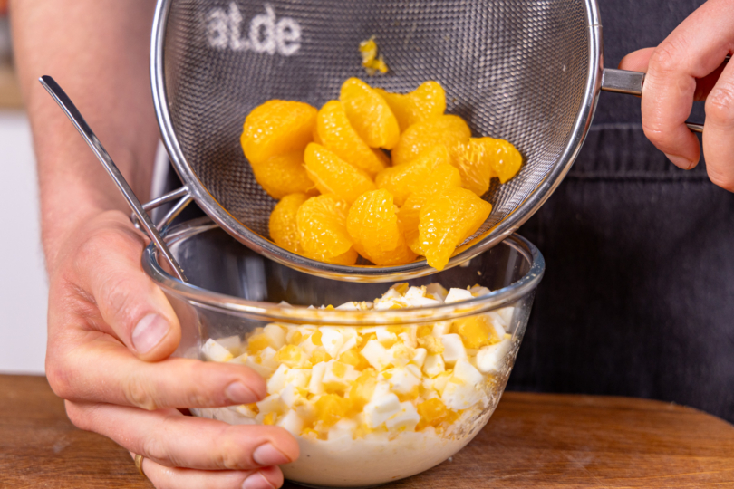 Mandarinen dazugeben