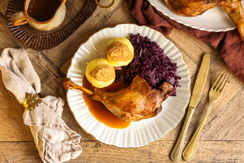 Geschmorte Gänsekeulen