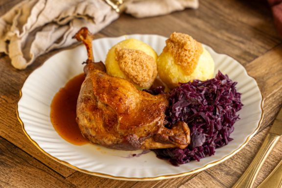 Geschmorte Gänsekeulen