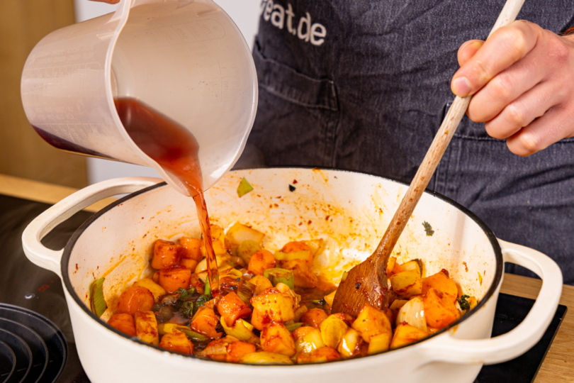 Gemüse mit ROtwein ablöschen