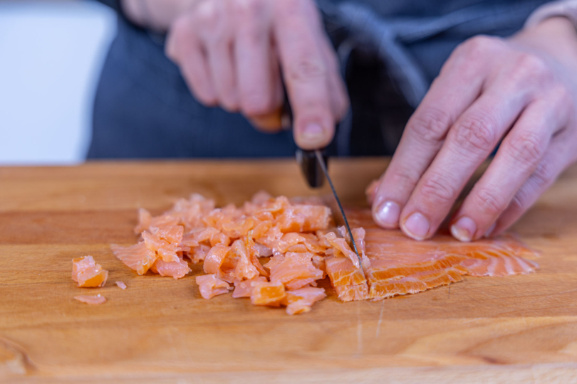 Lachs schneiden