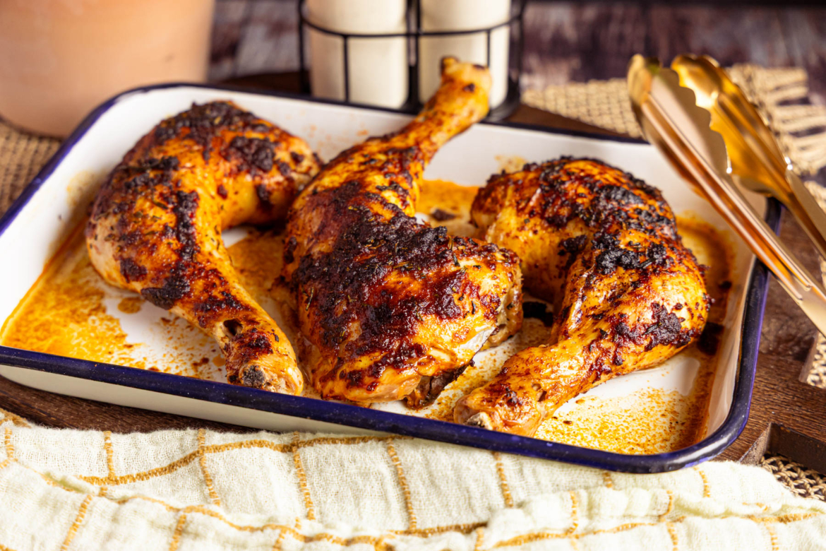 Knusprige Hähnchenkeulen