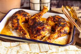 Knusprige Hähnchenkeulen