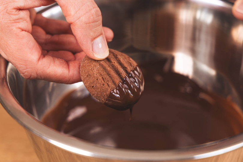 Nutella Kekse glasieren