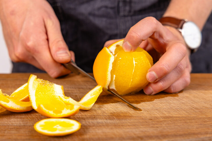 Orange schälen
