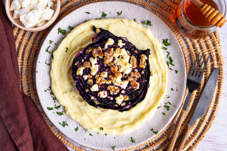 Rotkohl Steaks aus dem Backofen
