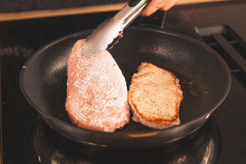 Schnitzel anbraten