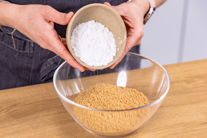 Puderzucker dazugeben