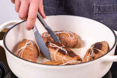 Vegane Rouladen anbraten