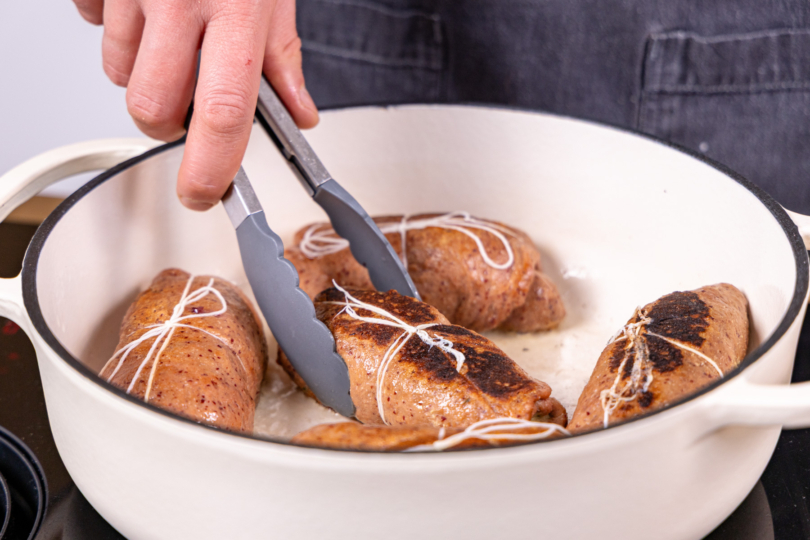 Vegane Rouladen anbraten