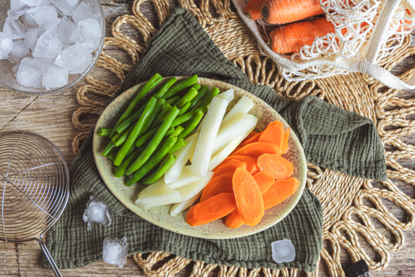 Blanchiertes Gemüse