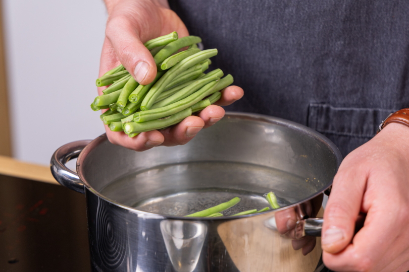 Bohnen blanchieren