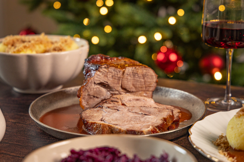 Weihnachtsbraten vom Schwein