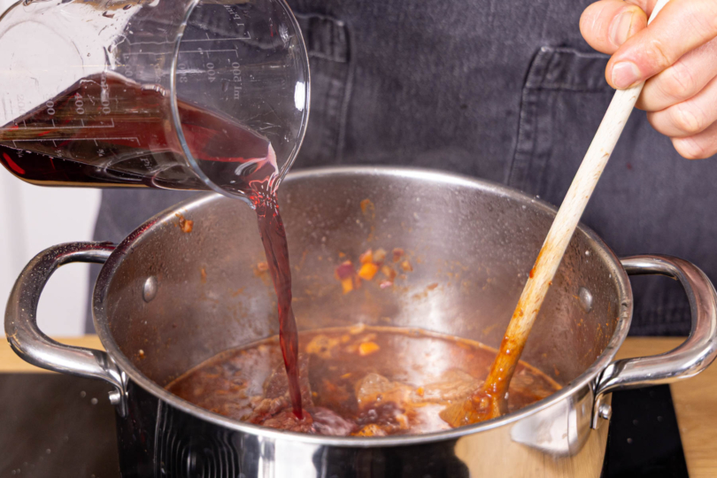 Mit Glühwein ablöschen