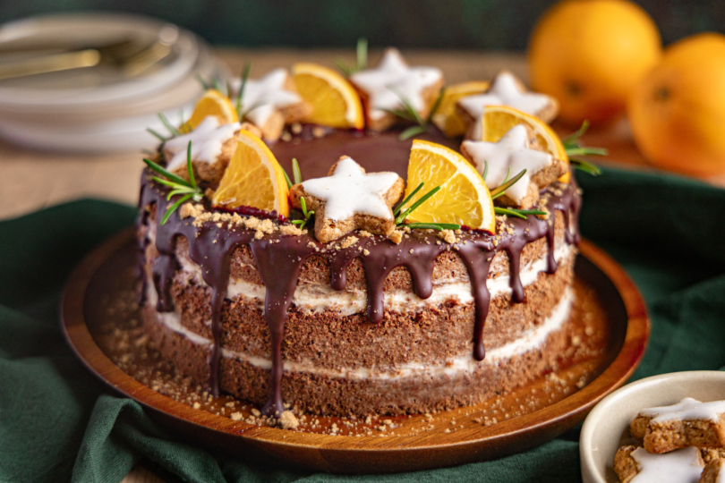 Weihnachtstorte mit Drip