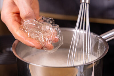 Gelatine dazugeben