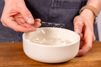 Gelatine einweichen