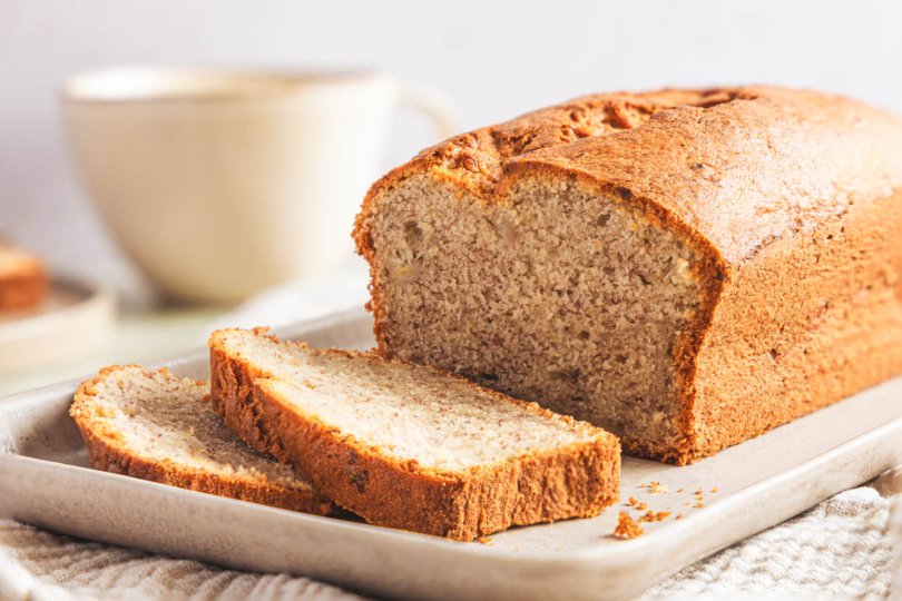 Bananenbrot angeschnitten
