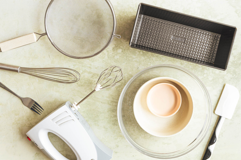 Equipment für Bananenbrot