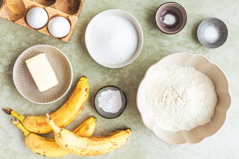 Zutaten für Bananenbrot