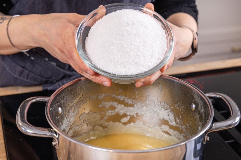 Gelierzucker dazugeben