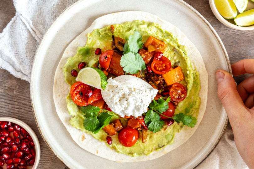 Burrata Tacos top down