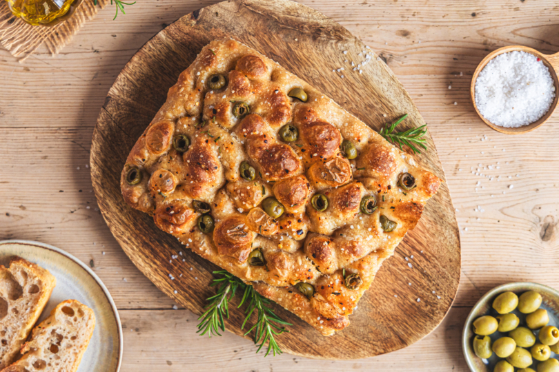 Focaccia mit Sauerteig