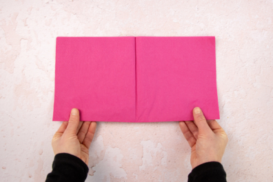 Serviette aufklappen