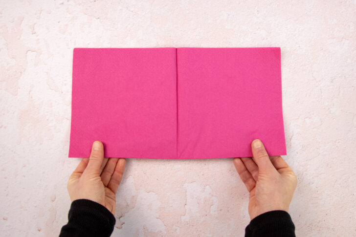 Serviette aufklappen