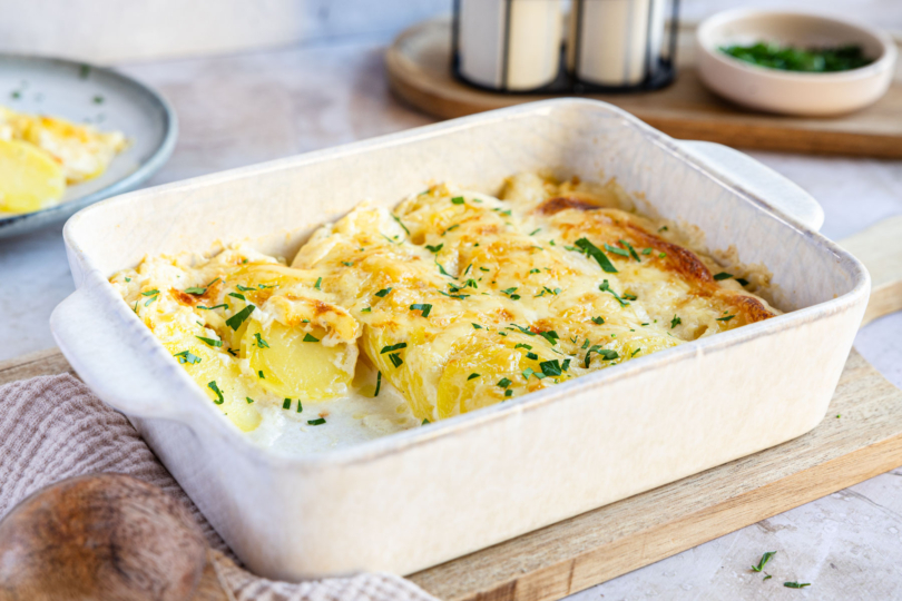 Kartoffelgratin mit Petersilie