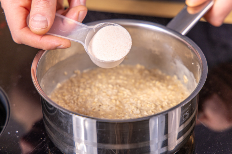 Proteinpulver dazugeben