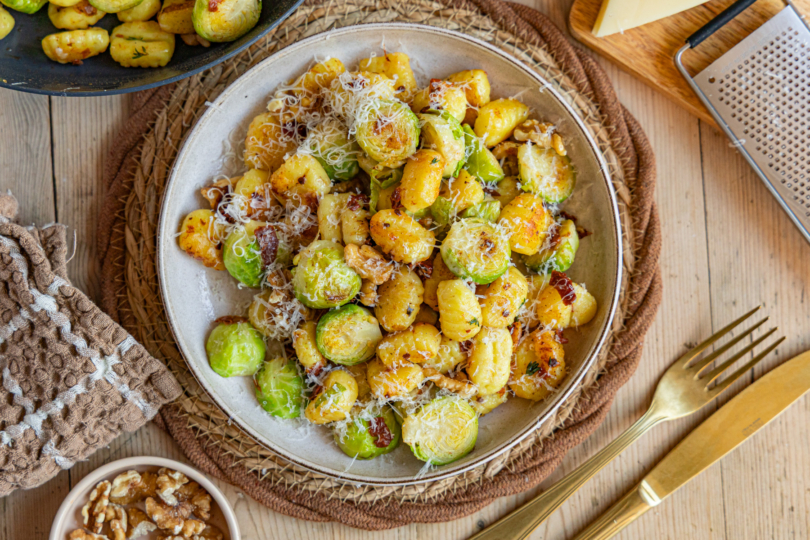 Rosenkohl Gnocchi Pfanne
